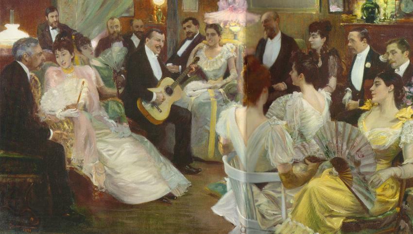 Dans les salons de Madeleine Lemaire (Jeanniot)
