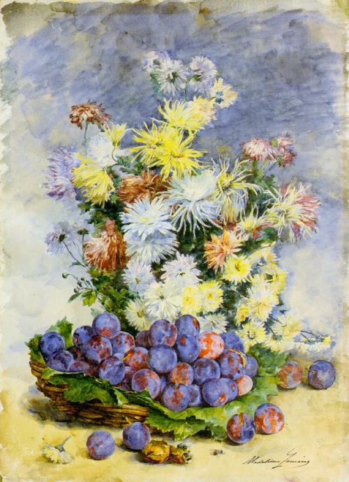Prunes et chrysanthèmes (1886)