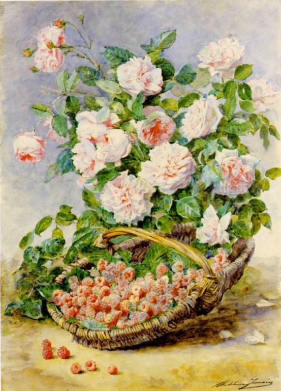 Roses et framboises