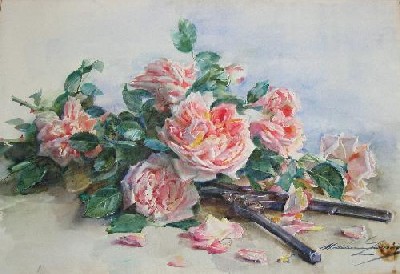 Roses et sécateur