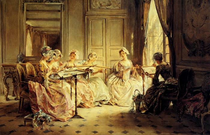 Jeanne, broderie l'aprés-midi